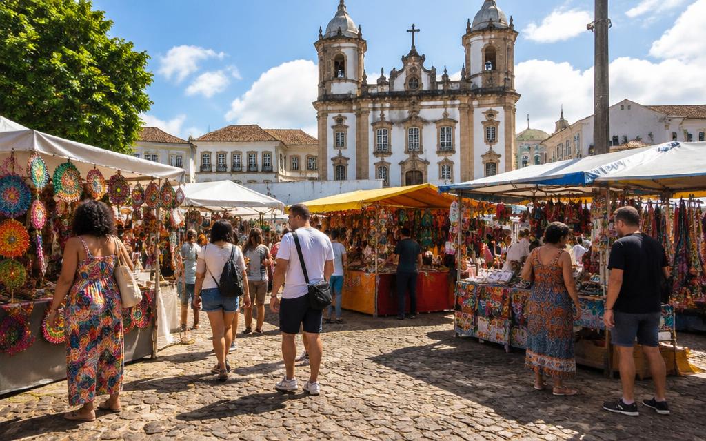 Feira de artesanato movimenta a Praça Tiradentes neste sábado